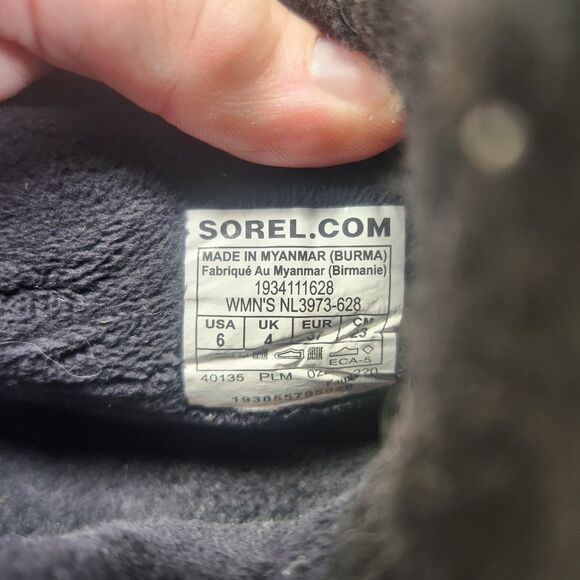 Sorel Out N About Plus NL3973-628 Womens Sz 6 Gray Felt Boho Ankle Booties Boots - Picture 9 of 9